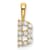 14K Yellow Gold Lab Grown Diamond Letter B Initial Pendant
