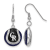 Rhodium Over Sterling Silver MLB LogoArt Colorado Rockies Enamel Earrings