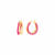 14K Yellow Gold Over Sterling Silver Double Hoop Enamel Earrings in Pink
