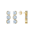 Lab Created Blue Spinel 18k Yellow Gold Over Silver March Birthstone
Earrings 4.68ctw