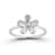 Rachel Zoe CZ Flower Ring in Rhodium Over Sterling Silver