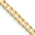 14k Yellow Gold 3mm Solid Open Concave Curb 26 Inch Chain