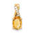 10k Yellow Gold 0.725 cttw Oval Yellow Citrine November Birthstone and
Diamond Pendant