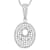 CZ Initial O Bubble Letter Pendant Necklace In Sterling Silver 1.74ctw