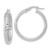 Rhodium Over 14k White Gold Polished and Diamond-Cut Inside and Out
1" Fancy Hoop Earrings