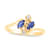 0.28ctw Sapphire and Diamond Ring in 14k Yellow Gold
