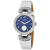 Roberto Bianci Women's Alessandra Blue Dial, White Leather Strap Watch