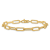 14K Yellow Gold Polished Textured Oval Link Bracelet