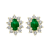 1.00ctw Emerald and Diamond Earrings in 14k Yellow Gold