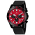 Oceanaut Men's Naval Red Dial, Black Silicone Watch