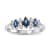 0.55ctw Marquise Sapphire and Diamond Ring in 14k White Gold