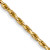 14k Yellow Gold 1.3mm Solid Diamond-Cut Rope 24 Inch Chain