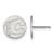 Rhodium Over Sterling Silver NHL Calgary Flames LogoArt Extra Small Post Earrings