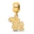 14K Yellow Gold Over Sterling Silver LogoArt University of Kansas Small
Dangle Bead
