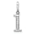 14K White Gold Diamond Lower Case Letter I Initial Pendant