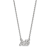 Rhodium Over Sterling Silver LogoArt Alpha Phi Medium Pendant Necklace