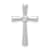 Rhodium Over 10k White Gold Diamond Cross Chain Slide Pendant