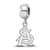 Sterling Silver Rhodium-plated LogoArt Arizona State University Small
Dangle Bead
