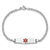 Rhodium Over 14k White Gold Medical Soft Diamond Shape Red Enamel
Mariner Link ID Bracelet