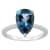 12x8mm Pear Shape London Blue Topaz and 1/10 ctw Diamond Rhodium Over
Sterling Silver Ring