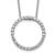Rhodium Over 10k White Gold 0.46 ctw Diamond Circle Pendant with 18 inch
Cable Chain