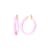 14K Yellow Gold Over Sterling Silver Thin Kate Acrylic Hoops in Pink