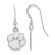 Rhodium Over Sterling Silver  LogoArt Clemson University Small Dangle Earrings