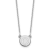 Rhodium Over 14k White Gold Tiny Circle Block Letter O Initial Pendant
Cable Link 18 Inch Necklace
