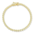 Sterling Statements 14K Yellow Gold Over Sterling Silver Beaded Tennis Bracelet