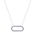 Sapphire Sterling Silver Bar Necklace