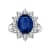 4.75ctw Sapphire and Diamond Ring in 14k White Gold