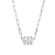 White Cubic Zirconia Rhodium Over Sterling Silver Paperclip Necklace 4.0ctw