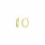 14K Yellow Gold Over Sterling Silver Enamel Huggie Hoops in Neon Green