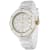Oceanaut Women's Acqua White Dial with Yellow Accents, White Rubber
Strap Watch