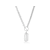 Cultured Freshwater Pearl Curb Chain Necklace in Sterling Silver