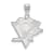Rhodium Over Sterling Silver  NHL LogoArt Pittsburgh Penguins Large Pendant