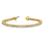 14K Yellow Gold 7.00 ct. Colorless Moissanite 4 Prong Tennis Bracelet