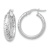 Rhodium Over 14k White Gold 13/16" Polished and Diamond-Cut Inside
and Out Fancy Hoop Earrings