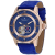 Christian Van Sant Men's Viscay Blue Dial with Rose Accents, Blue
Leather Strap Watch