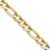 14k Yellow Gold 6.75mm Solid Concave Open Figaro 24 Inch Chain