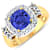 2.72ctw Violet Tanzanite and Diamond 14K Yellow Gold Halo Ring