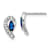 Rhodium Over 10k White Gold Diamond and 0.32ctw Sapphire September
Birthstone Stud Earrings