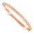 14K Rose Gold Diamond Cut 4mm Hinged Bangle