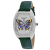Christian Van Sant Women's Papillon White Dial, Green Leather Strap Watch