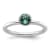 Sterling Silver Stackable Expressions High 5mm Blue Crystal Ring