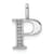 14K White Gold Diamond Letter P Initial Pendant