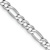 Rhodium Over 14k White Gold 3.5mm Figaro Link 16 Inch Chain