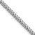 Rhodium Over 14k White Gold 2.3mm Solid Franco Link 18 Inch Chain