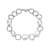 Freshwater Pearl And CZ Station Link Bracelet In Sterling Silver