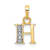 10k Yellow Gold and Rhodium Over 10k Yellow Gold Accent Diamond Letter H
Initial Pendant